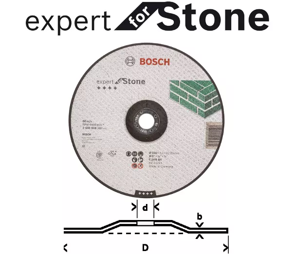 disque matériaux Expert for Stone 230mm moyeu déporté